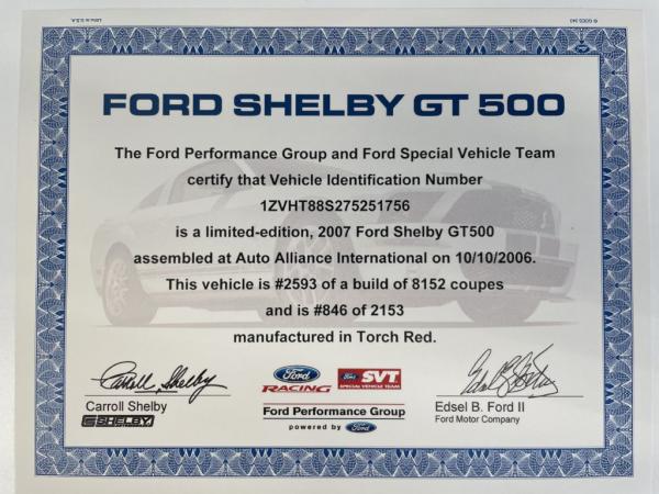 Used 2007 FORD MUSTANG SHELBY SHELBY GT500