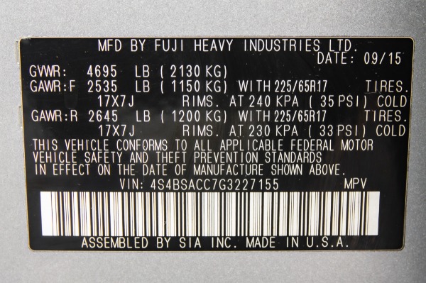 Used 2016 SUBARU OUTBACK 25I PREMIUM