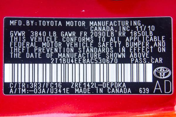 Used 2010 Toyota COROLLA LE LE