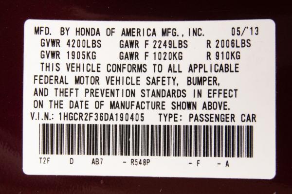 Used 2013 HONDA ACCORD LX