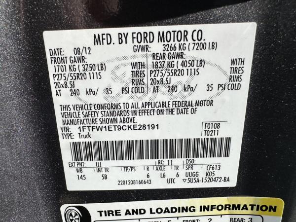 Used 2012 FORD F150 SUPERCREW