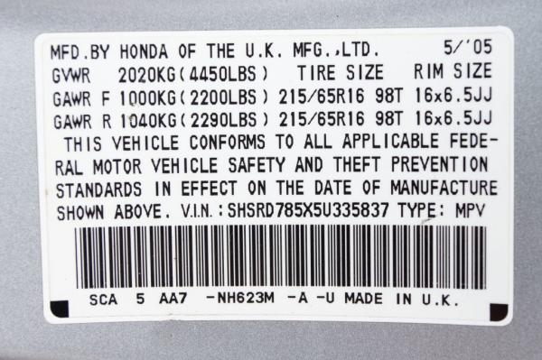 Used 2005 HONDA CR V LX