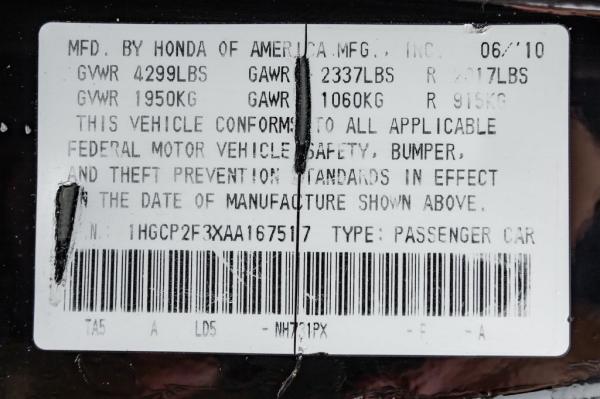 Used 2010 HONDA ACCORD LX LX