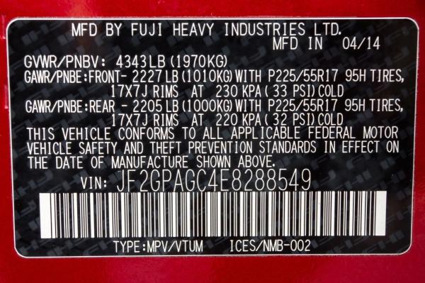 Used 2014 SUBARU XV CROSSTREK 20 LIMITED