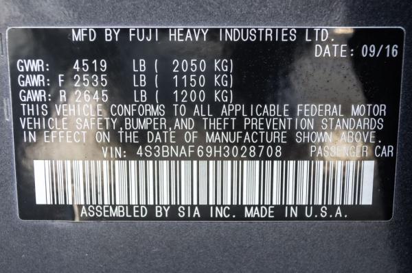 Used 2017 SUBARU LEGACY 25I PREMIUM