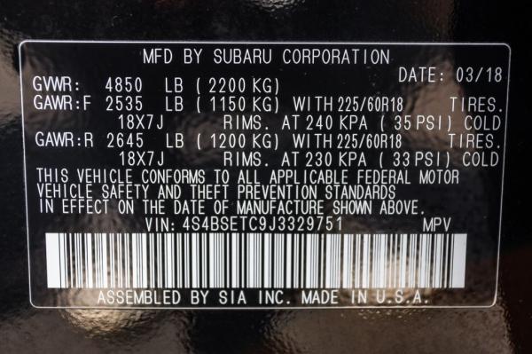 Used 2018 SUBARU OUTBACK TOURING
