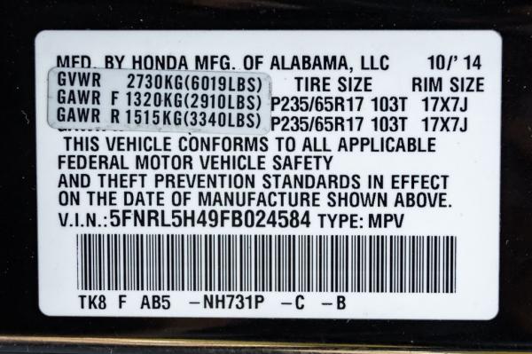 Used 2015 HONDA ODYSSEY EX