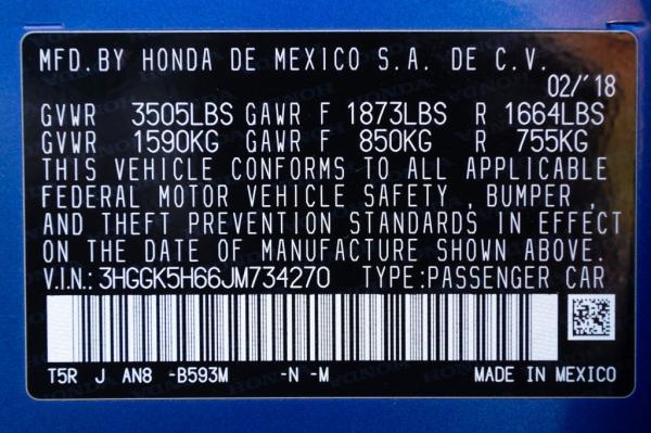 Used 2018 HONDA FIT SPORT