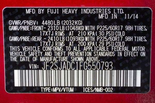 Used 2015 SUBARU FORESTER 25I PREMIUM