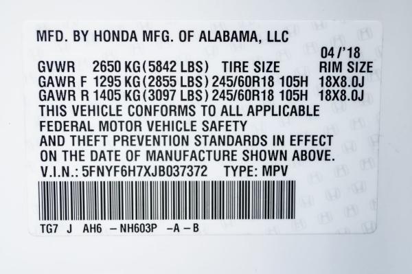 Used 2018 HONDA PILOT EXLN