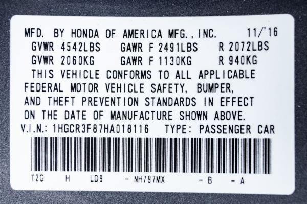 Used 2017 HONDA ACCORD EX L