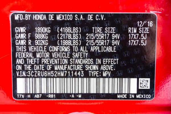 Used 2017 HONDA HR V EX