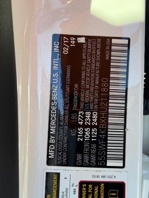 Used 2017 Mercedes Benz C CLASS C300 4MATIC