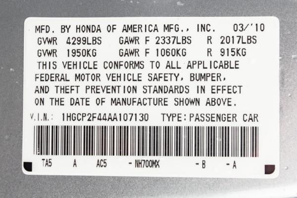 Used 2010 HONDA ACCORD LX P
