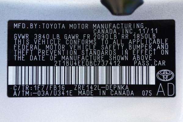 Used 2011 Toyota COROLLA LE