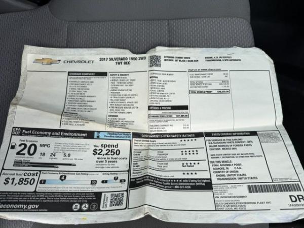Used 2017 CHEVROLET SILVERADO 1500