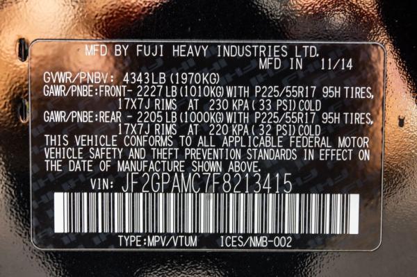 Used 2015 SUBARU XV CROSSTREK 20 LIMITED