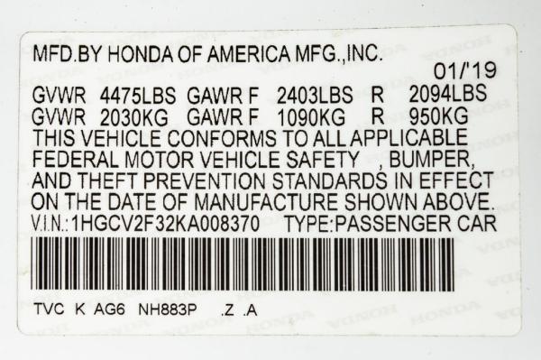 Used 2019 HONDA ACCORD SPORT