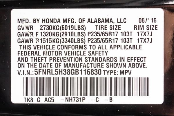 Used 2016 HONDA ODYSSEY SE