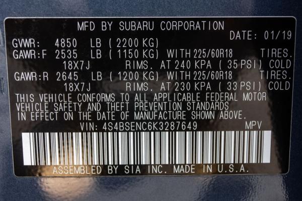 Used 2019 SUBARU OUTBACK 36R LIMITED