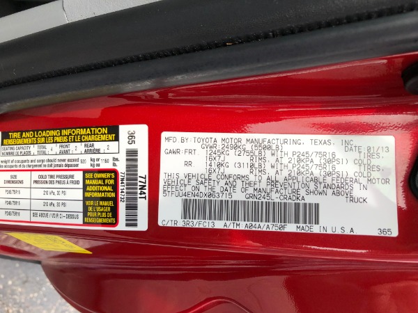 Used 2013 Toyota TACOMA Access Cab SR5 V6 4x4