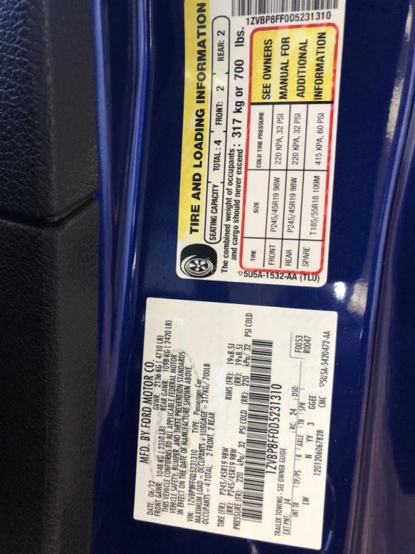 Used 2013 FORD MUSTANG GT GT