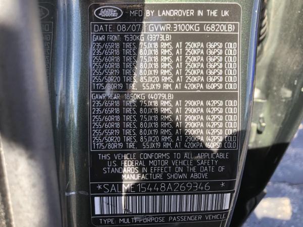 Used 2008 LAND ROVER RANGE ROVER HSE