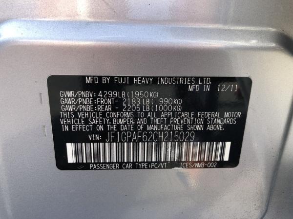 Used 2012 SUBARU IMPREZA PREMIUM PREMIUM