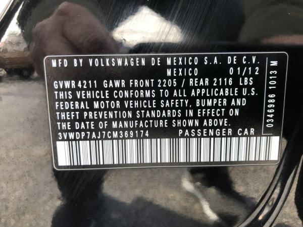 Used 2012 VOLKSWAGEN JETTA SE SE