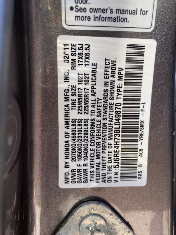 Used 2011 HONDA CR V EX L EXL
