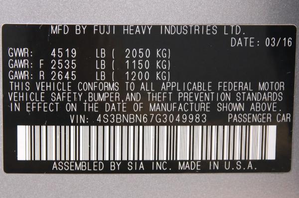 Used 2016 SUBARU LEGACY LTD 25I LIMITED