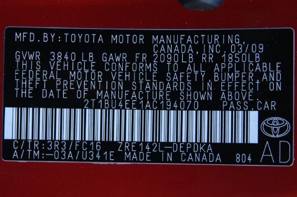 Used 2010 Toyota COROLLA LE